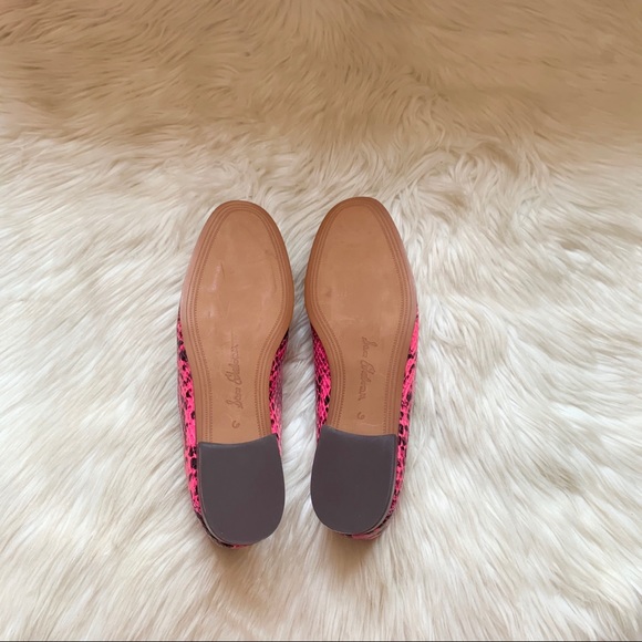 New! SAM EDELMAN Lorain Snakeskin Neon Loafers - Picture 9 of 9